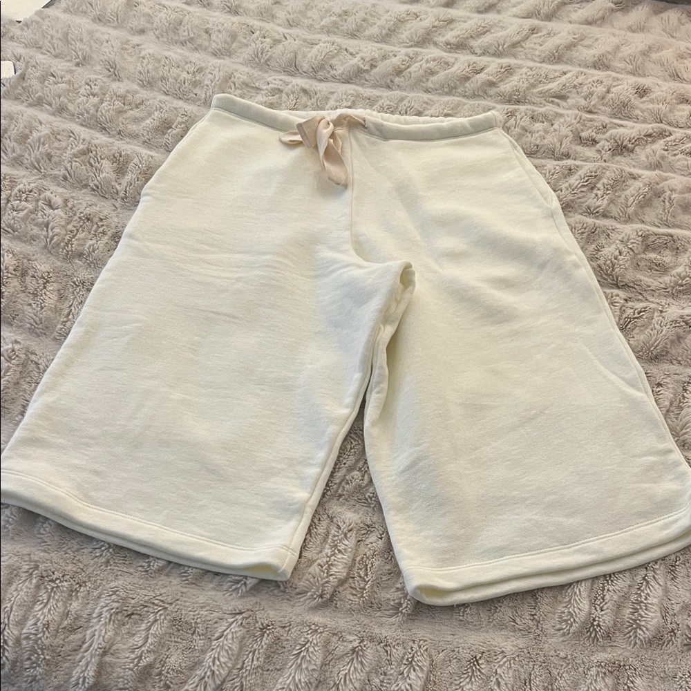 Women's Cream Athletic Shorts